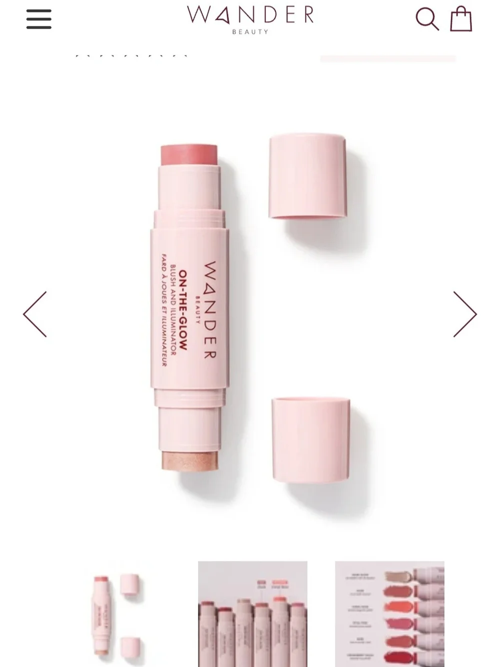 Wander On-The-Glow Blush And Illuminator Mult-tasker